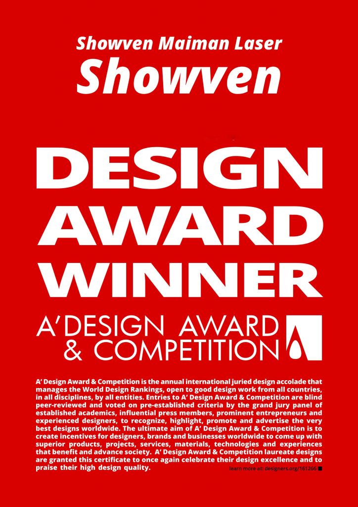 SHOWVEN laser won the A'DSIGN AWARD